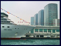 Arcadia cruise ship, Kowloon harbour 