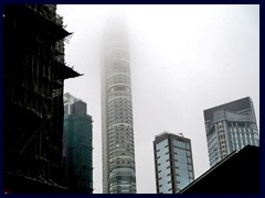 Tsim Sha Tsui skyline with The Masterpiece, a 67-storey skyscraper from 2007,  in the middle.