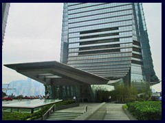 The ski slope looking base of International Commerce Center, that  is part of the Union Square complex.