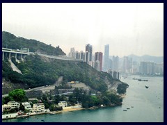 Tsuen Wan Bay seen from Stonecutters Bridge.