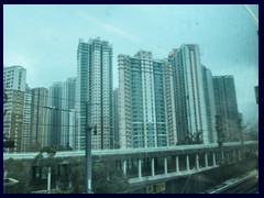 Apartment highrises in New Territories, near Lantau Island.