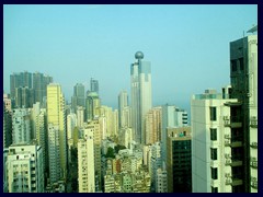 Sai Ying Pun skyline with the Westpoint Tower to the right from our room at Best Western Harbour View Hotel.