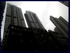 Sheung Wan highrises at Queens Road West, next to our hotel.