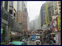 Hennessy Road from the tram. Causeway Bay, Wan Chai district.