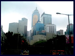 Wan Chai skyscrapers, from the left: Renaissance Harbour View Hotel, Central Plaza, Immigration and Revenue Towers