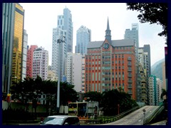 Fleming Road towards the postmodern building of Church of Jesus Christ of Latter day Saints.