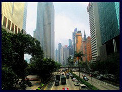 Gloucester Road. There are many skybridges in Wan Chai, with impressieve views over the trafficated roads and the skyscrapers. Gloucester Road is the most impressive and "Blade Runner" looking road in Hong Kong!