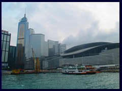 Wan Chai skyline with Central Plaza and Convention Centre.