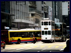 Double decked buses and trams in Central district.