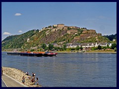 Rhine riverfront, Erhenbreitstein Fortress