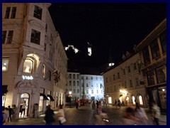 Ljubljana by night 038 - Stritarjeve St, Castle