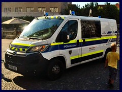 Old Town 4K 05 - Slovenian police van