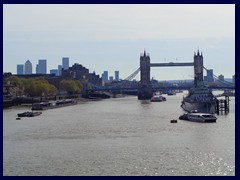 Docklands skyline, Tower Bridge
