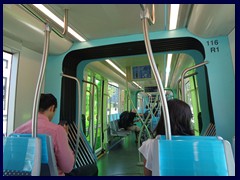 Inside the tram