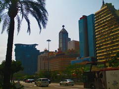 Skyline of city center seen from Ave Dr Sun Yat-Sen.