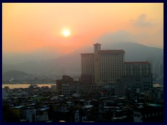 Sofitel Macau at Ponte 16 with Zhuhai, China in the background.