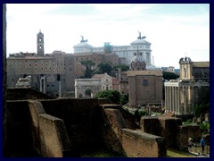 View from Palatine Hill towards Forum Romanum and the city center.