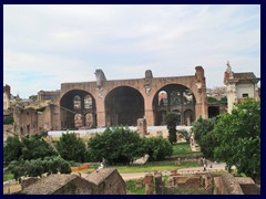 The Basilica of Maxentius and Constantine (Basilica di Massenzio) was the largest building in the Roman Forum. It was built in 312AD.