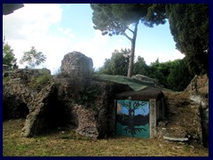 Ruins of Domus Aurea and the Trajan Baths in Parco Oppio.