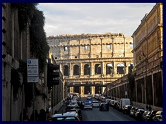 Colosseum seen from Via Cavour.
