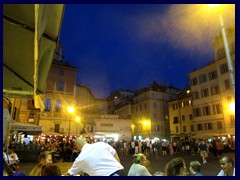 Campo de Fiori is a popular meeting place for locals, and here you find many open air restaurants with better prices then Piazza Navona. At this one we had antipasti and beer.