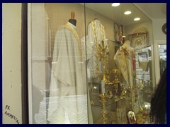 Centro Storico West 017. Religious clothes store.