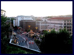 Piazzale Flaminio right below Pincio Gardens.