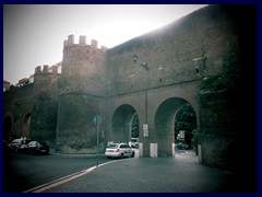 Porta Pinciana, an Aurelian Wall gate from Pincio Park to Via Veneto.