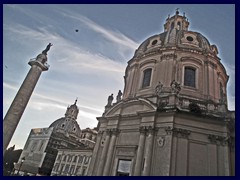 Twin churches of Santissimo Nome di Maria al Foro Traiano and Santa Maria di Loreto at Trajan Forum.