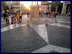 Piazza de Campidoglio, a square with a geometric pattern that also was designed by Michelangelo. 