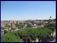 View from National Monument to Victor Emmanuel II: Forum Romanum and Colosseum.