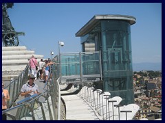 The higher observation deck to Monument to Vittorio Emanuele II (entrance fee required).