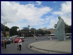 Statue of Pope John Paul II, Piazza dei Cinquecento.