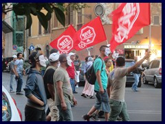 Demonstration against evictions and distraints, Via Cavour.