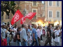 Demonstration against evictions and distraints, Via Cavour.