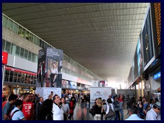 Termini Station is the modern main railway station of Rome.It opened in 1862 and was named after the Termini district, where it is situated, just East of the historical city center. It was bombed by the Americans during WWII, the current building opened in 1950. This is where we arrived by train from the airport, Fiumicino.