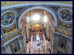 Looking down from the dome of St Peter's Basilica.