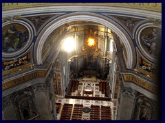 Looking down from the dome of St Peter's Basilica.