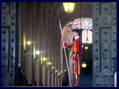 Swiss guard inside St Peter's Basilica, St Peter's Square.