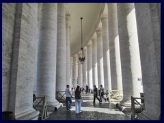 The Tuscan Colonnades, St Peter's Square. The borders to Italy.