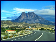 Passing Villajoyosa on the road from Alicante to Benidorm.