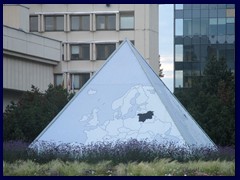 Freedom pyramid at, the Parliament building, Gedimino Avenue.