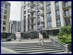 The entrance to our brand new apartment complex belonging to Natalex City Apartments ,Naujamiestis (New Town). Situated in the intersection Mindaugo/Kauno streets.