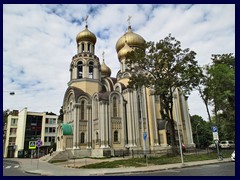 Orthodox Church of St Michael and St Constantine.  Built in 1913 for the 300th anniversary of the Romanov dynasty. The golden spires were until recently painted in green. Unfortunately it was not allowed to take pictures of the beautiful green painted interior.