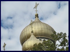 Orthodox Church of St Michael and St Constantine.  The golden spires were until recently painted in green.