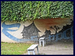 Wall at the Frank Zappa statue