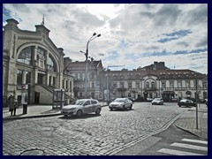 Naujamiestis (New Town)in front of the gate.