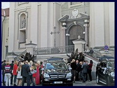 St Theresa's Church, Didzioji street.The first one of many weddings we saw in Vilnius.