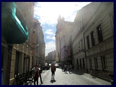 Pilies street, the short extension of Didioji street close to Cathedral Square, is where you find most open air restaurants.