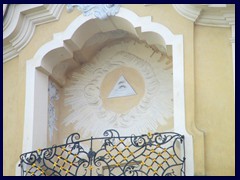 This wellknown mysterious symbol can be found on top of  Basilian Gate, the same symbol can be found on American dollar bills.